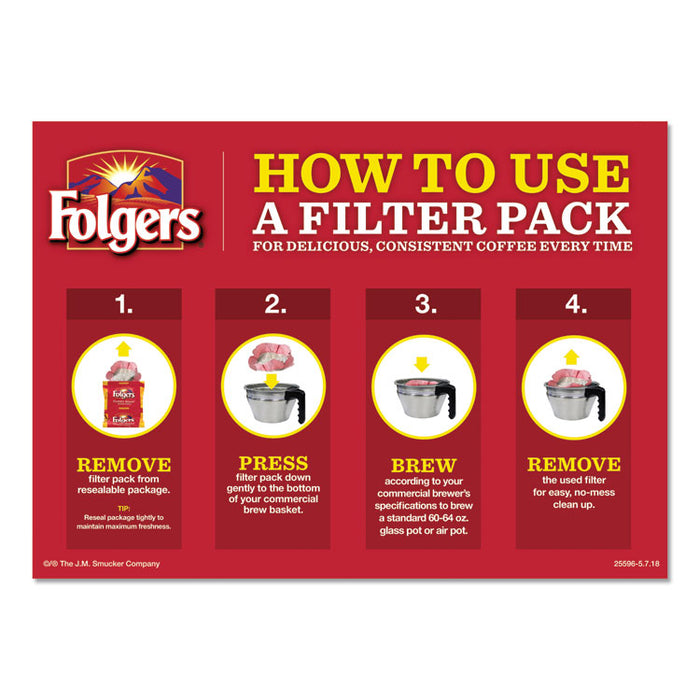 Coffee Filter Packs, Regular, 1.05 oz Filter Pack, 40/Carton