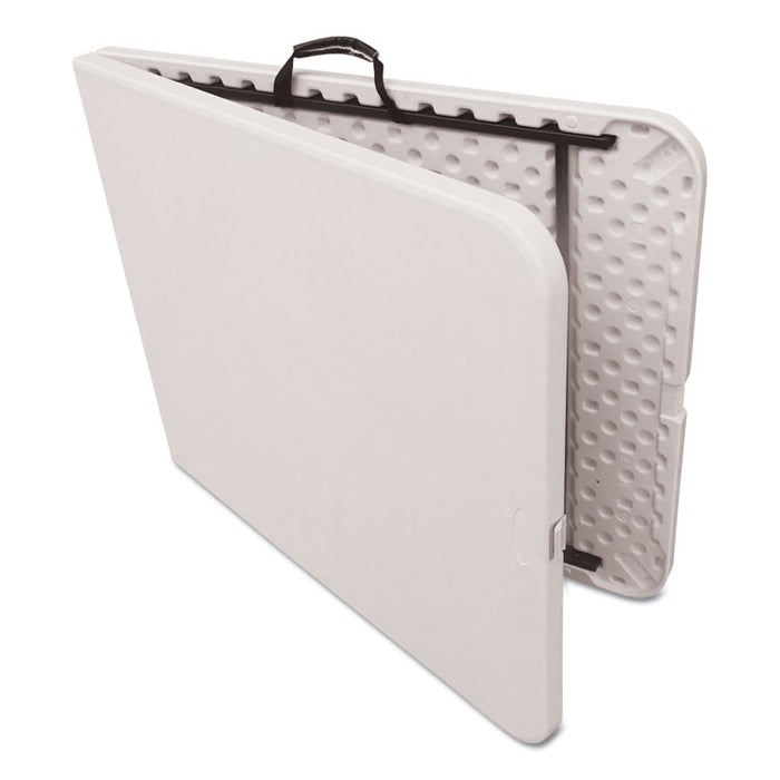 Fold-in-Half Resin Folding Table, 60w x 29 5/8d x 29 1/4h, White