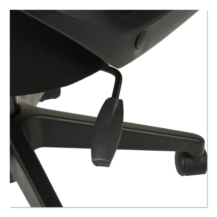 Alera MB Series Mesh Mid-Back Office Chair, Supports up to 275 lbs., Black Seat/Black Back, Black Base