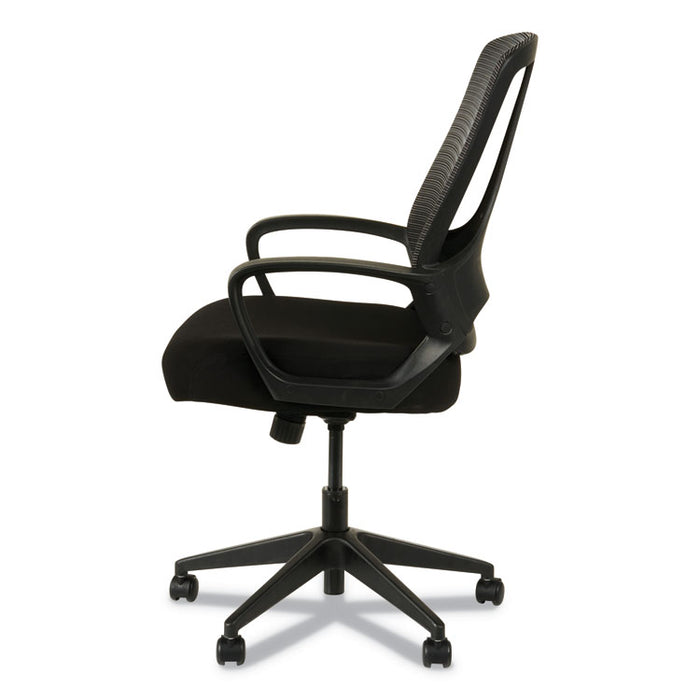 Alera MB Series Mesh Mid-Back Office Chair, Supports up to 275 lbs., Black Seat/Black Back, Black Base