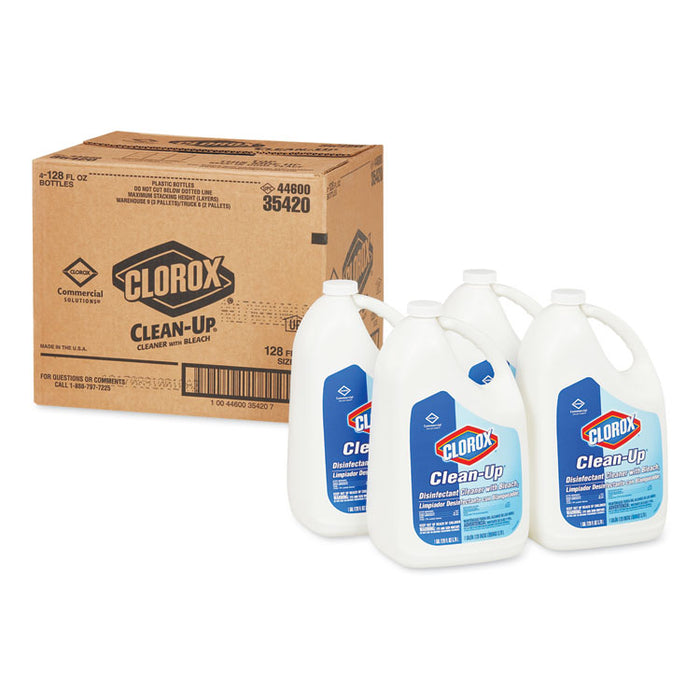 Clorox Pro Clorox Clean-up, Fresh Scent, 128 oz Refill Bottle, 4/Carton