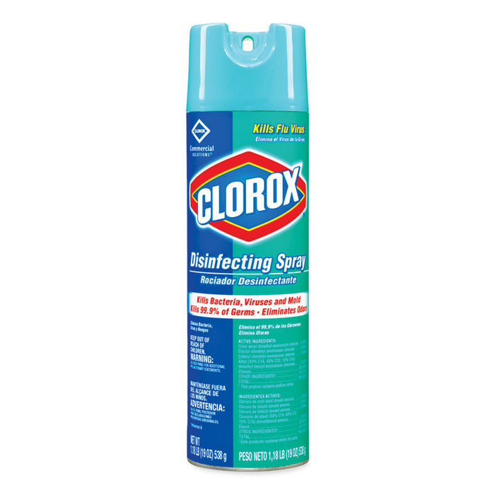 Disinfecting Spray, Fresh, 19oz Aerosol, 12/Carton