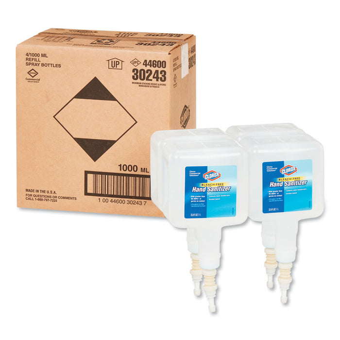 Hand Sanitizer Touchless Dispenser Refill, 1 Liter, 4/Carton