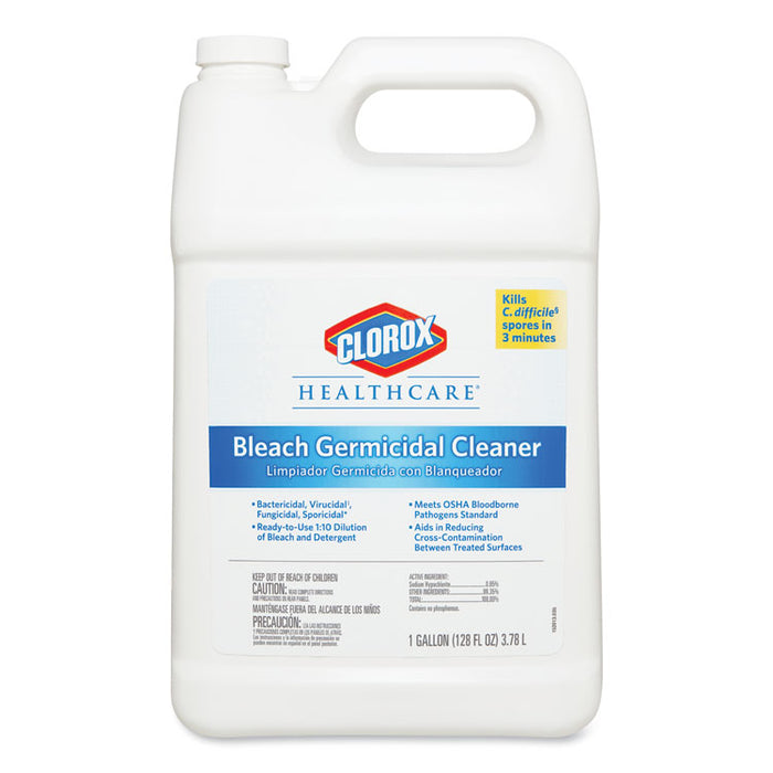 Bleach Germicidal Cleaner, 128 oz Refill Bottle, 4/Carton