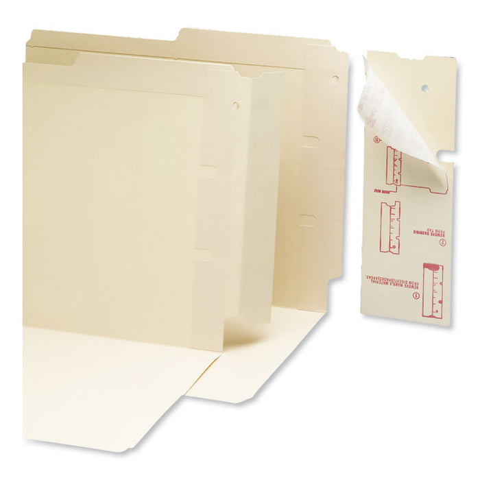 End Tab Converters, Straight Tab, Manila, 3.25" Wide, 500/Box