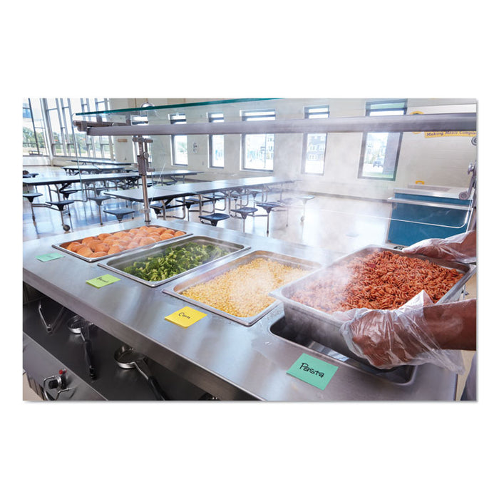 Water-Resistant Self-Stick Notes, 3" x 3", Green, 45 Sheets/Pad, 3 Pads/Pack