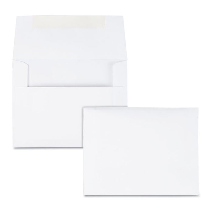 Greeting Card/Invitation Envelope, A-2, Square Flap, Gummed Closure, 4.38 x 5.75, White, 100/Box