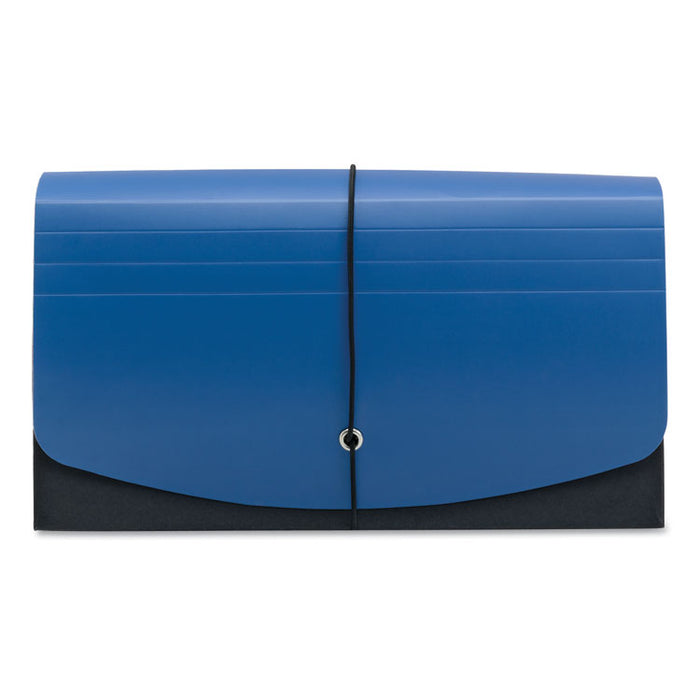 Handy File w/ Pockets for Checks, 21 Sections, 1/2-Cut Tab, Blue/Black