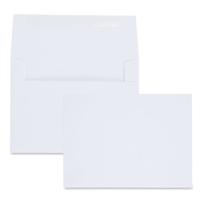 Greeting Card/Invitation Envelope, A-6, Square Flap, Gummed Closure, 4.75 x 6.5, White, 100/Box