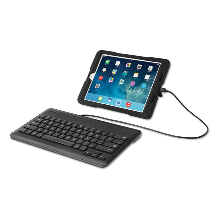 Wired Keyboard for iPad with Lightning Connector, 64 Keys, Black