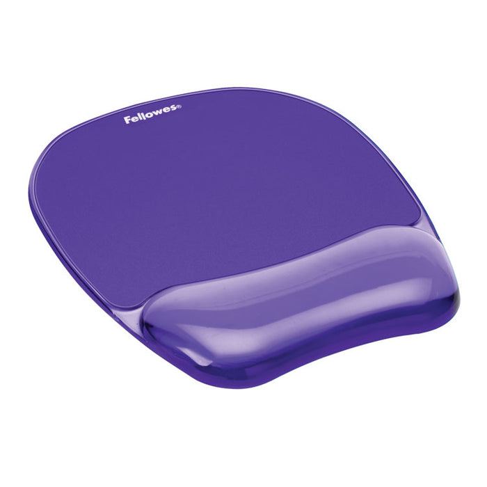Gel Crystals Mouse Pad with Wrist Rest, 7.87 x 9.18, Purple