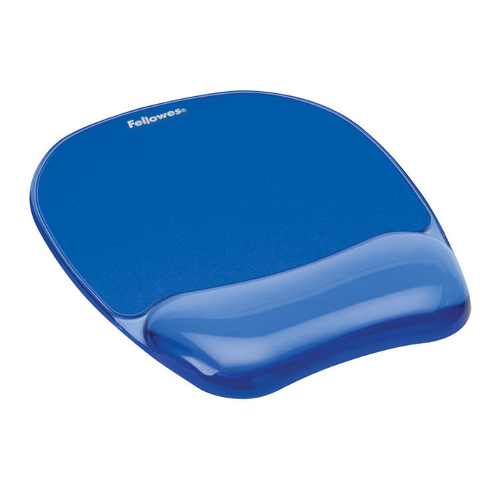 Gel Crystals Mouse Pad with Wrist Rest, 7.87 x 9.18, Blue