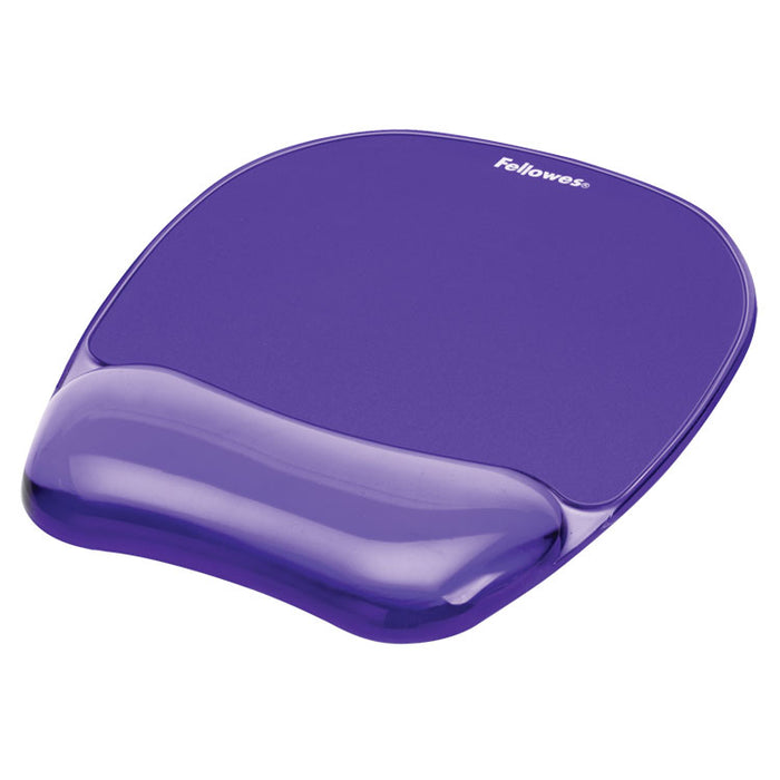 Gel Crystals Mouse Pad with Wrist Rest, 7.87 x 9.18, Purple