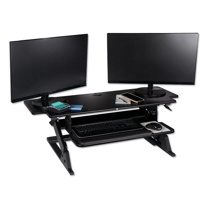 Precision Standing Desk, 42" x 23.2" x 6.2" to 20", Black