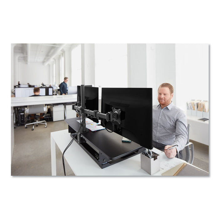 Precision Standing Desk, 42" x 23.2" x 6.2" to 20", Black