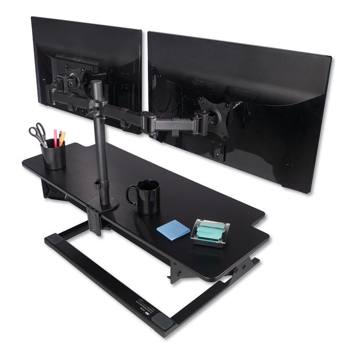 Precision Standing Desk, 42" x 23.2" x 6.2" to 20", Black