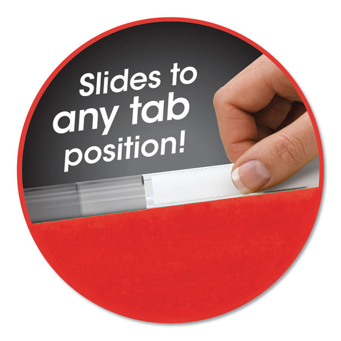 TUFF Hanging Folders with Easy Slide Tab, Letter Size, 1/3-Cut Tabs, Red, 18/Box