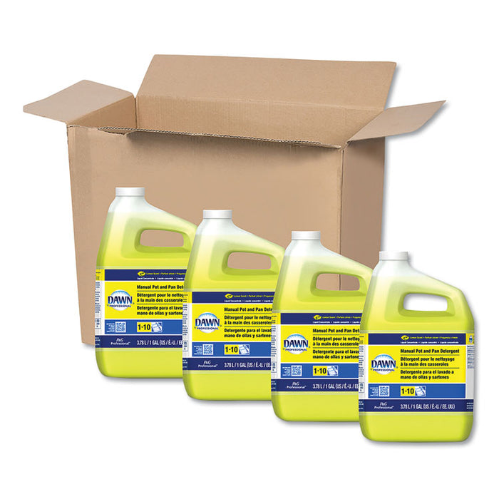 Manual Pot/Pan Dish Detergent, Lemon, 4/Carton