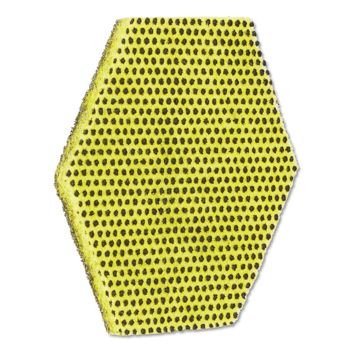 Dual Purpose Scour Pad, 5 x 5, Green/Yellow, 15/Carton