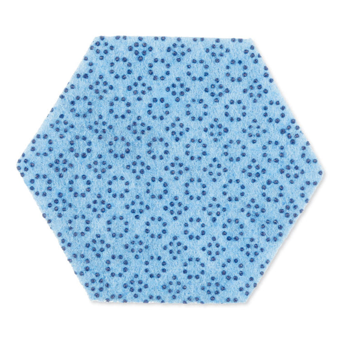 Low Scratch Scour Pad 2000HEX, 5.75" x 5", Blue, 15/Carton