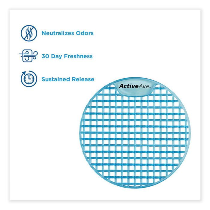 ActiveAire Deodorizer Urinal Screen, Coastal Breeze, Blue, 12/Ctn