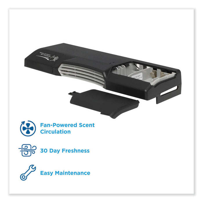 ActiveAire Automated Freshener Dispenser for Compact Bath Tissue Dispenser, 10.63" x 2.88" x 3.75", Black