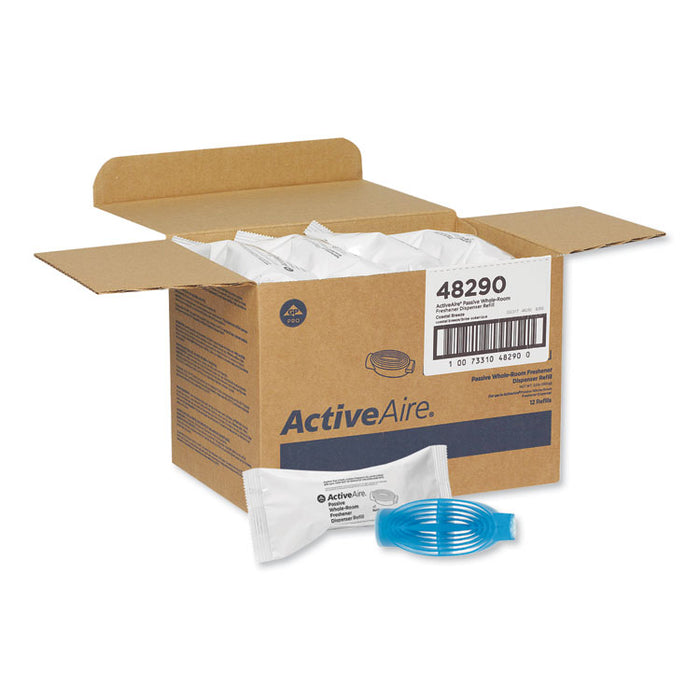ActiveAire Passive Whole-Room Freshener, Coastal Breeze, Gel, 12/Carton