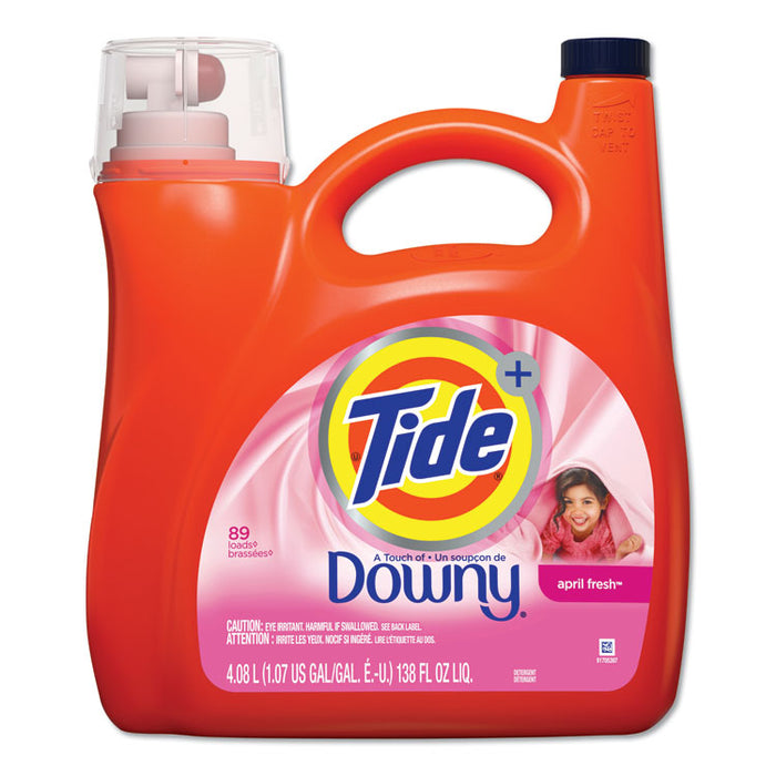Touch of Downy Liquid Laundry Detergent, April Fresh, 138 oz Bottle, 4/Carton