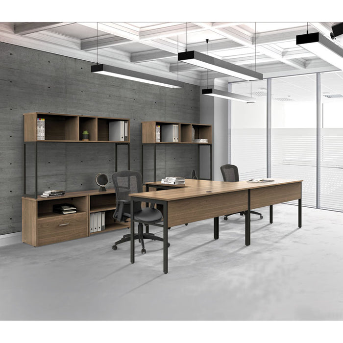 Urban Desk Workstation, 47.25w x 23.75d x 29.5h, Ash