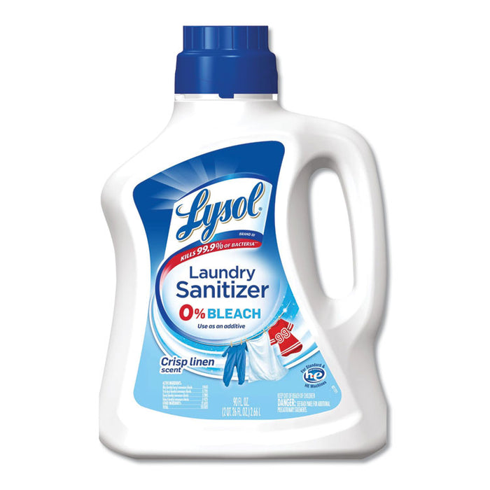 Laundry Sanitizer, Liquid, Crisp Linen, 90 oz, 4/Carton
