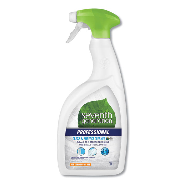 Glass and Surface Cleaner, Free and Clear, 32 oz Spray Bottle