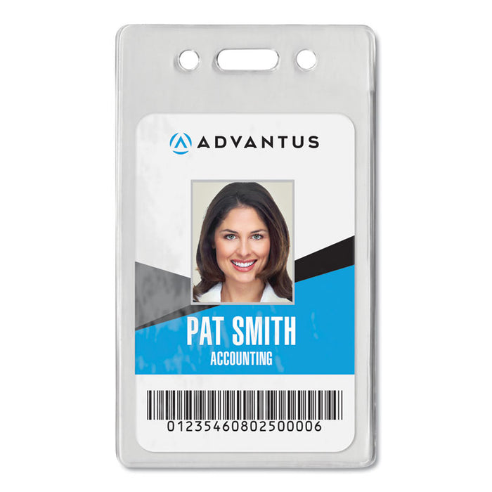 Proximity ID Badge Holders, Vertical, Clear 2.68" x 4.38" Holder, 2.38" x 3.63" Insert, 50/Pack