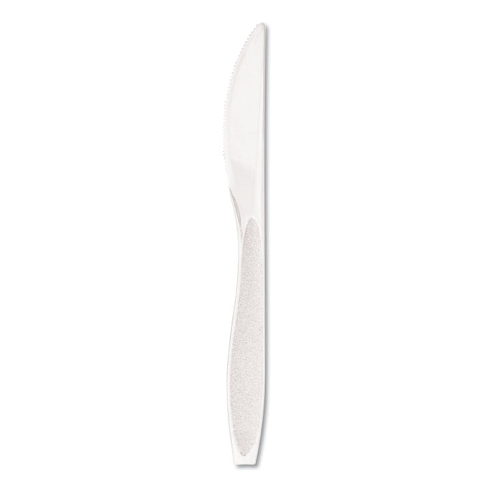 Impress Heavyweight Full-Length Polystyrene Cutlery, Knife, White, 1000/Carton