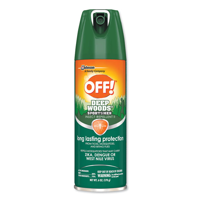 Deep Woods Sportsmen Insect Repellent, 6 oz Aerosol Spray, 12/Carton