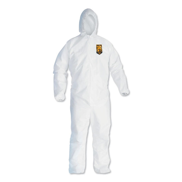 A40 Elastic-Cuff and Ankles Hooded Coveralls, White, 2X-Large, 25/Case