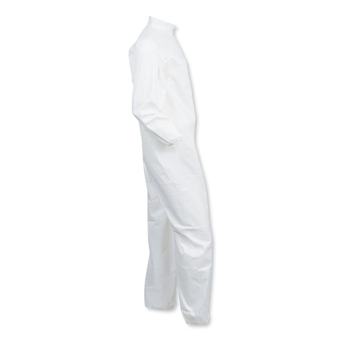 A40 Elastic-Cuff and Ankles Coveralls, 3X-Large, White, 25/Carton
