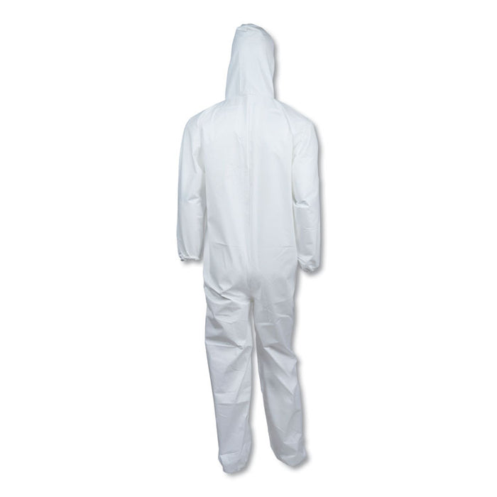 A40 Elastic-Cuff and Ankles Hooded Coveralls, White, 2X-Large, 25/Case
