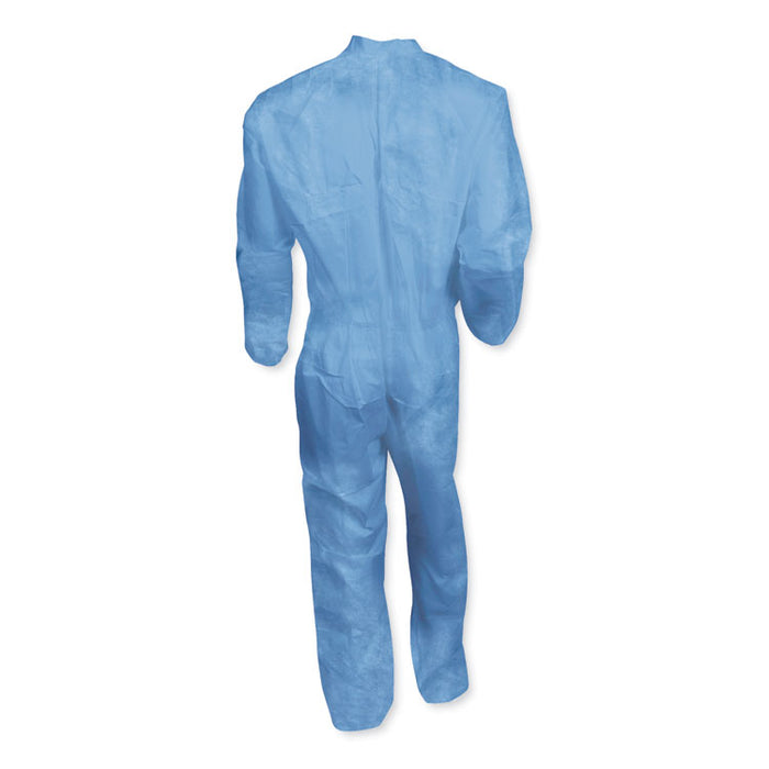 A60 Elastic-Cuff, Ankle & Back Coveralls, Blue, 2X-Large, 24/Case