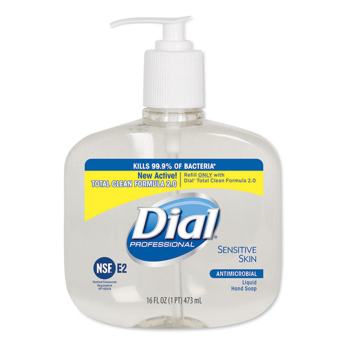 Antibacterial Liquid Hand Soap for Sensitive Skin, Floral, 16 oz Pump, 12/Carton