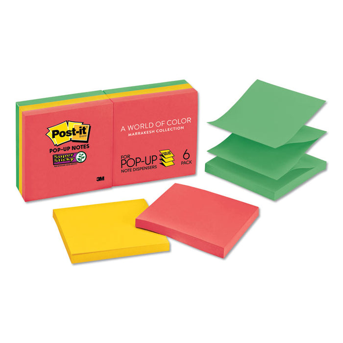 Pop-up 3 x 3 Note Refill, 3" x 3", Playful Primaries Collection Colors, 90 Sheets/Pad, 6 Pads/Pack
