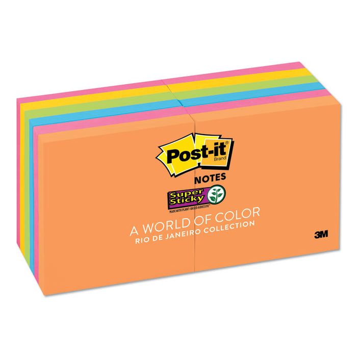 Pads in Energy Boost Collection Colors, 3" x 3", 90 Sheets/Pad, 12 Pads/Pack