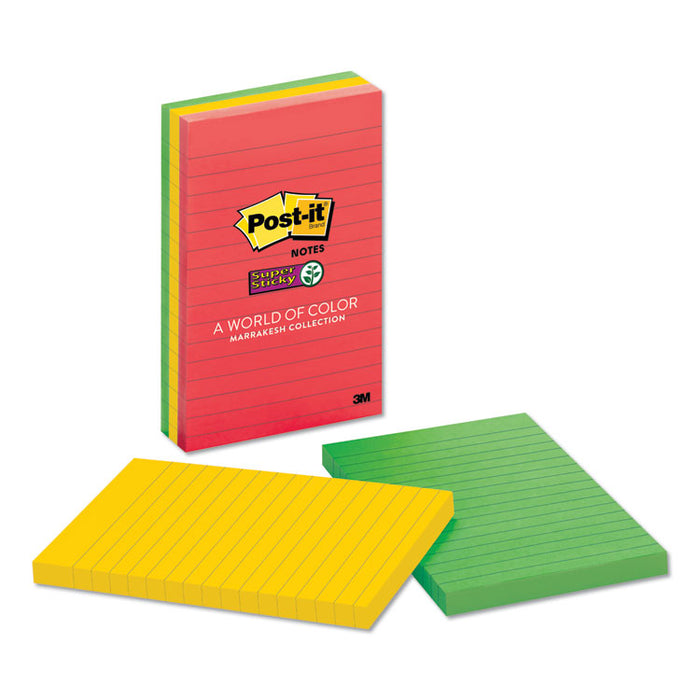 Pads in Playful Primary Collection Colors, Note Ruled, 4" x 6", 90 Sheets/Pad, 3 Pads/Pack