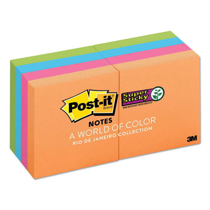 Pads in Rio de Janeiro Colors, 2 x 2, 90-Sheet Pads, 8/Pack