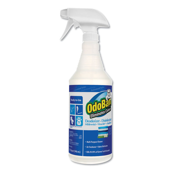 Odor Eliminator and Disinfectant, Fresh Linen, 32 oz, 12/Carton