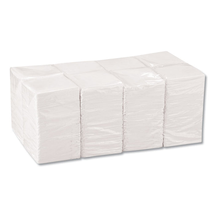 Beverage Napkins, Single-Ply, 9 1/2 x 9 1/2, White, 4000/Carton