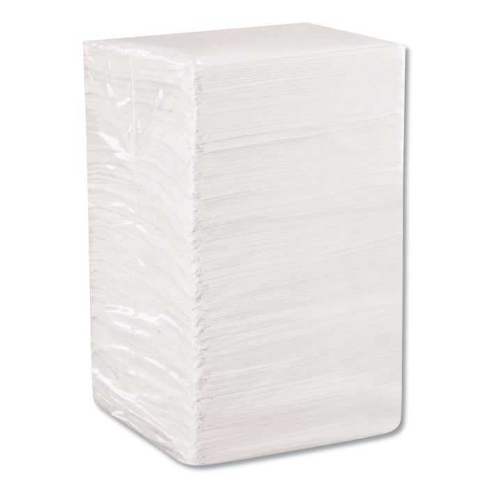 Beverage Napkins, Single-Ply, 9 1/2 x 9 1/2, White, 4000/Carton