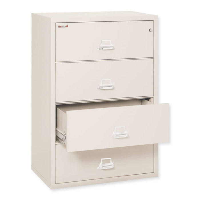 Four-Drawer Lateral File, 37.5w x 22.13d x 52.75h, Letter/Legal, Parchment