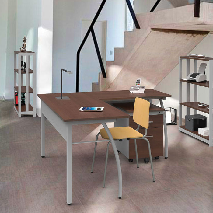 Trento Line Bookcase, Three-Shelf, 31.5w x 11.5d x 43.25h, Cherry