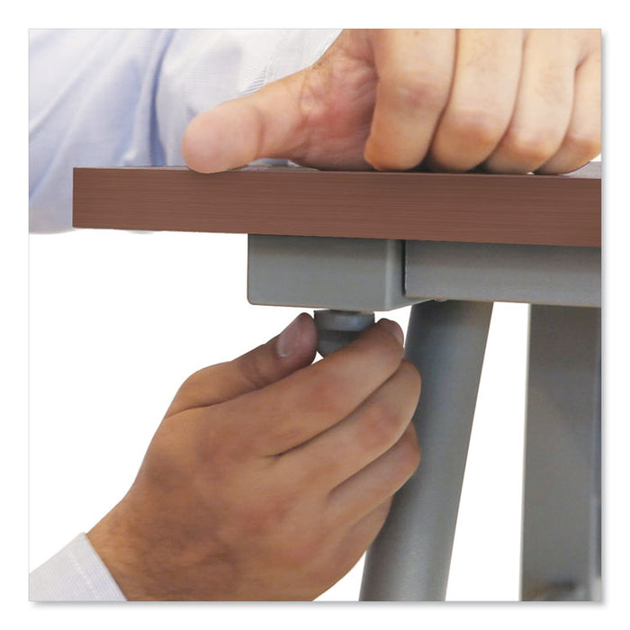 Trento Line Rectangular Desk, 47.25w x 23.63d x 29.5h, Mocha/Gray