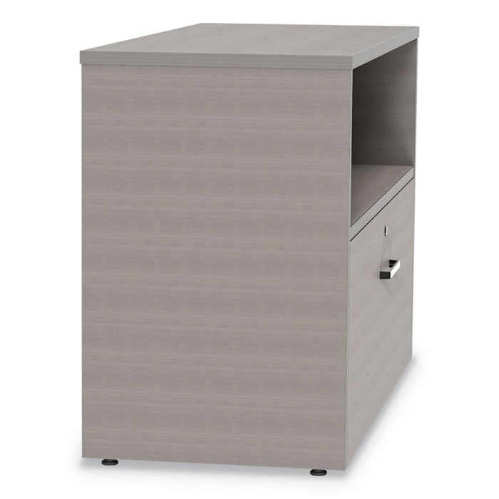 Urban 36" Credenza, Bottom Pedestal, 35.25w x 15.25d x 23.75h, Ash